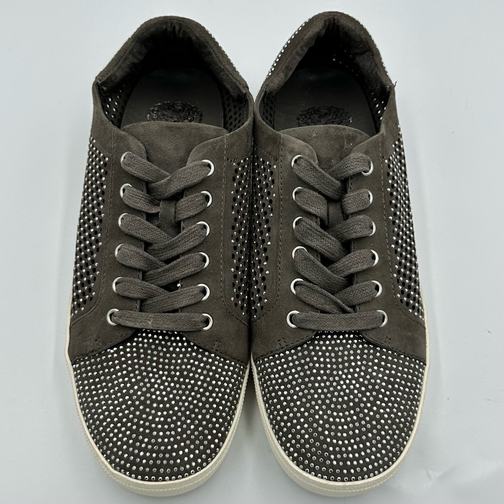 VINCE CAMUTO CHENTA Womens 8.5W (wide) Grey Silver Sneakers | tried on condition